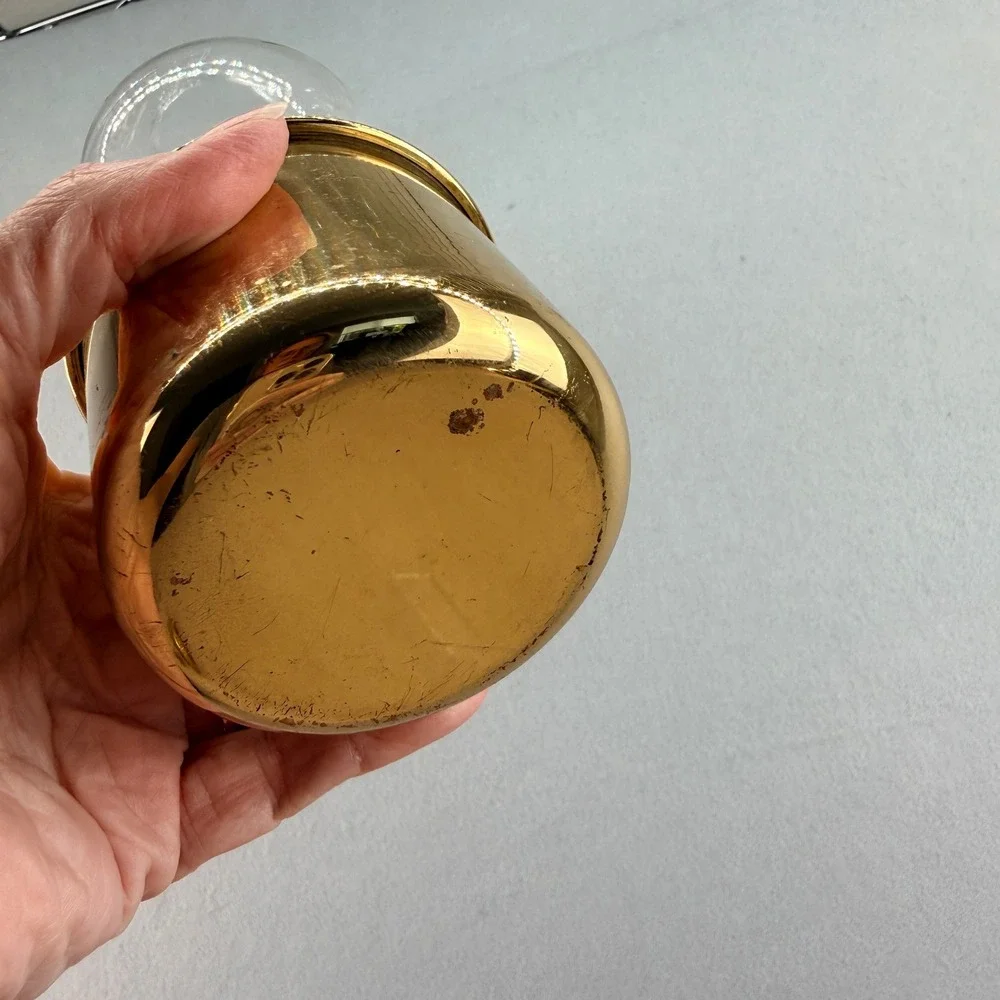 Vintage DHR Den Haan Rotterdam Brass Gimbaled Nautical Oil Lamp Made in Holland